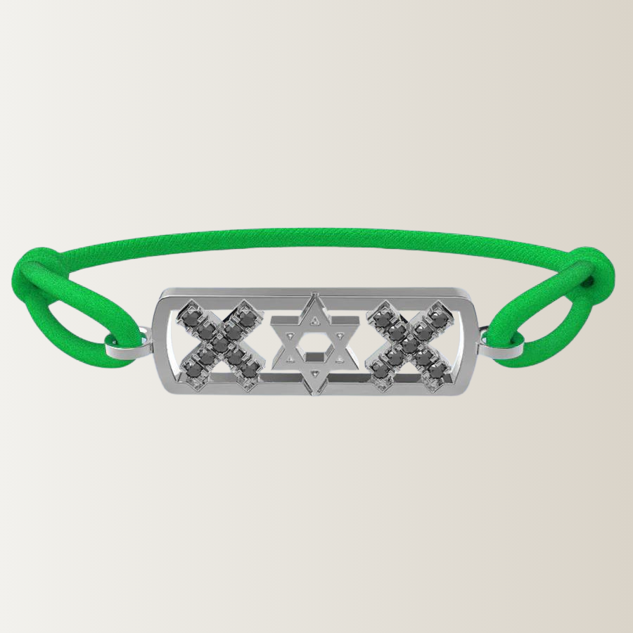 Amsterdamer David-Armband mit schwarzem Diamant