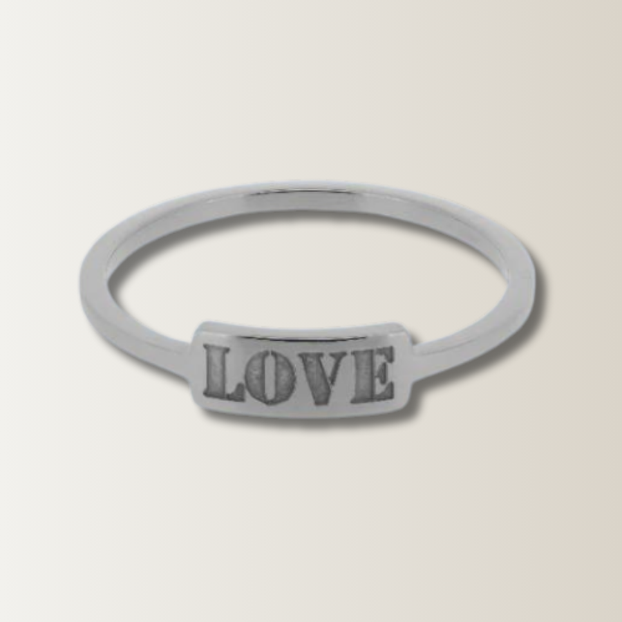 Love ring engraved