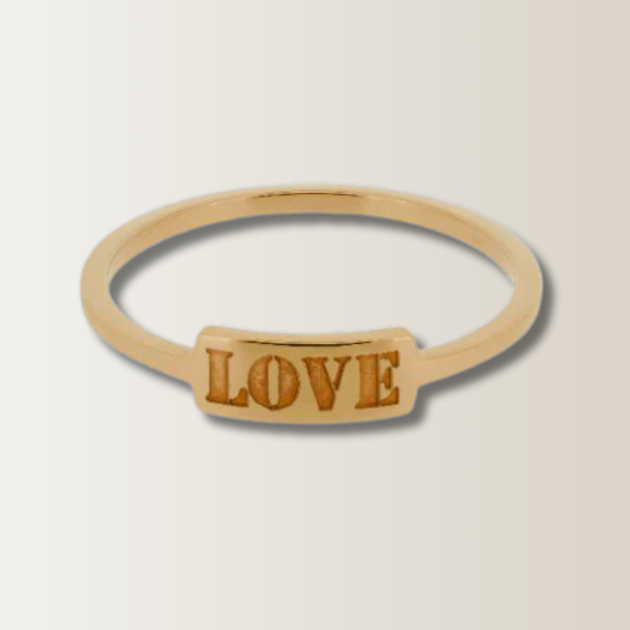 Love ring engraved