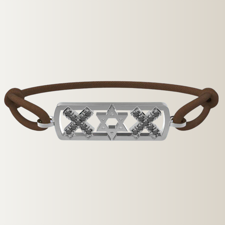 Amsterdamer David-Armband mit schwarzem Diamant