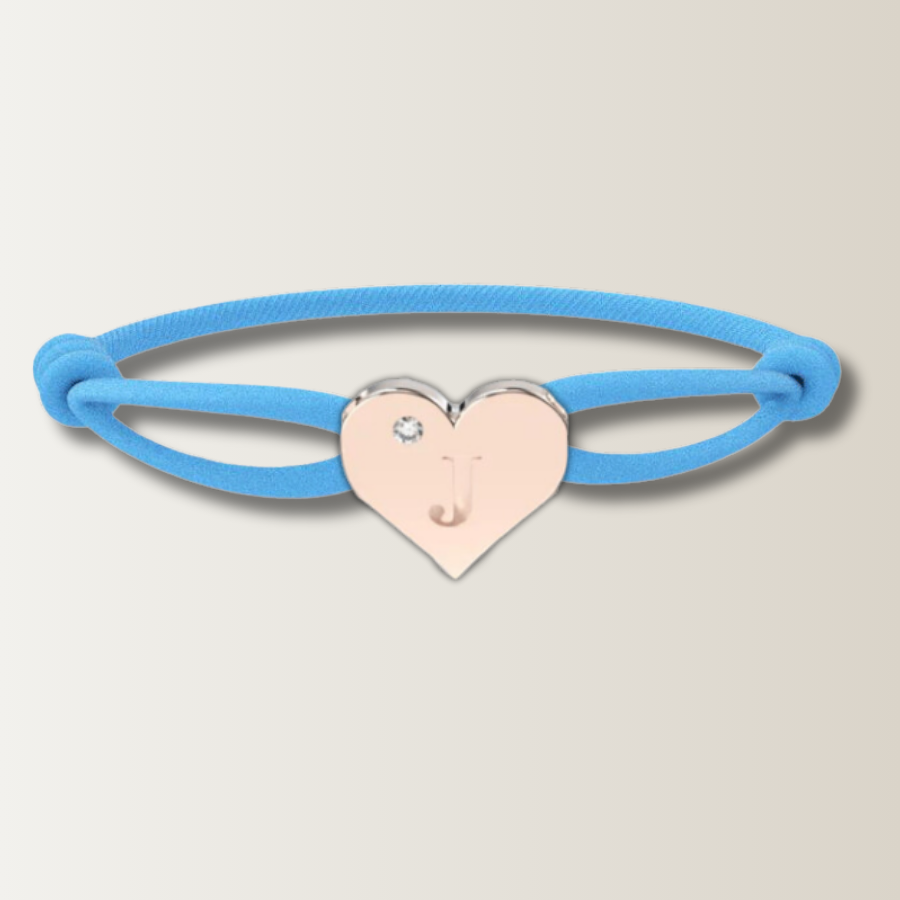 Hart armband met satijn koord