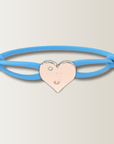 Hart armband met satijn koord