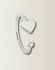 Heart ring with diamond