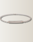 Plate bracelet with diamond