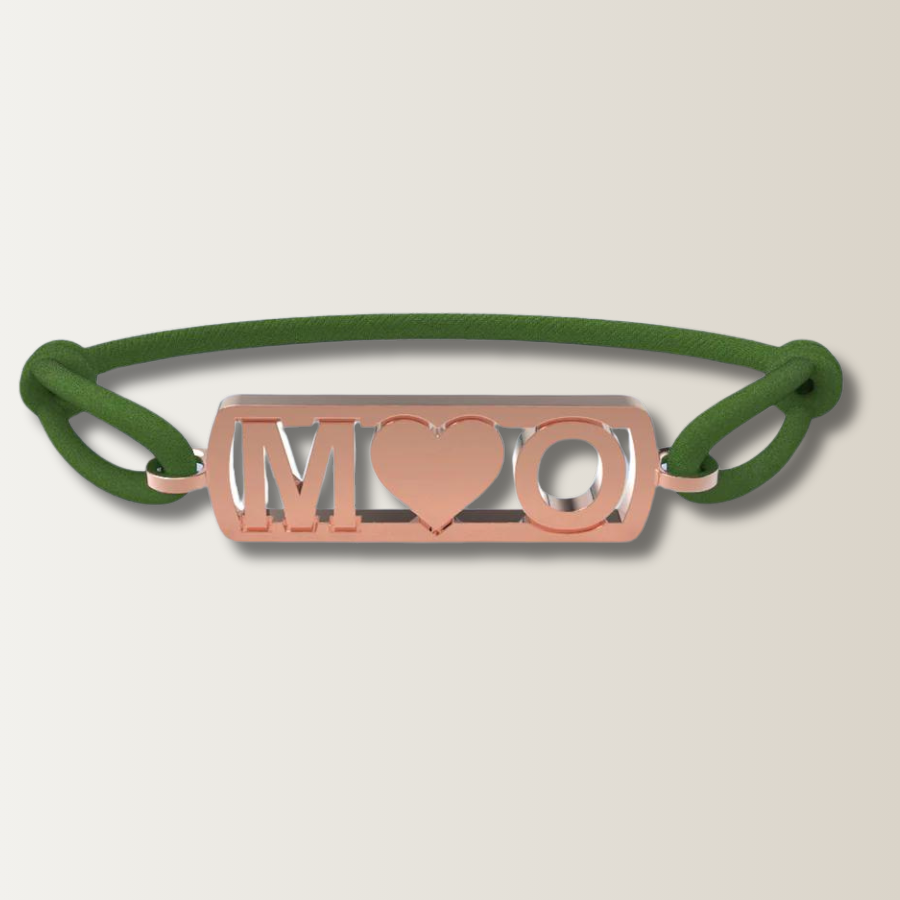 Initialenarmband mit Herz