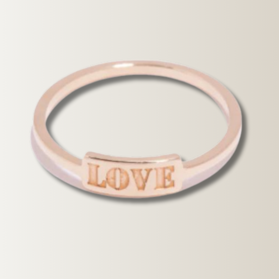 Love ring engraved