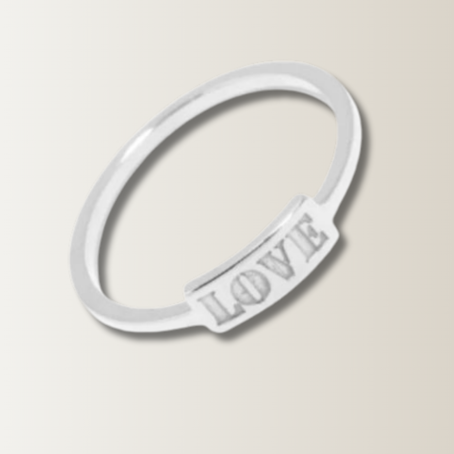 Love ring engraved