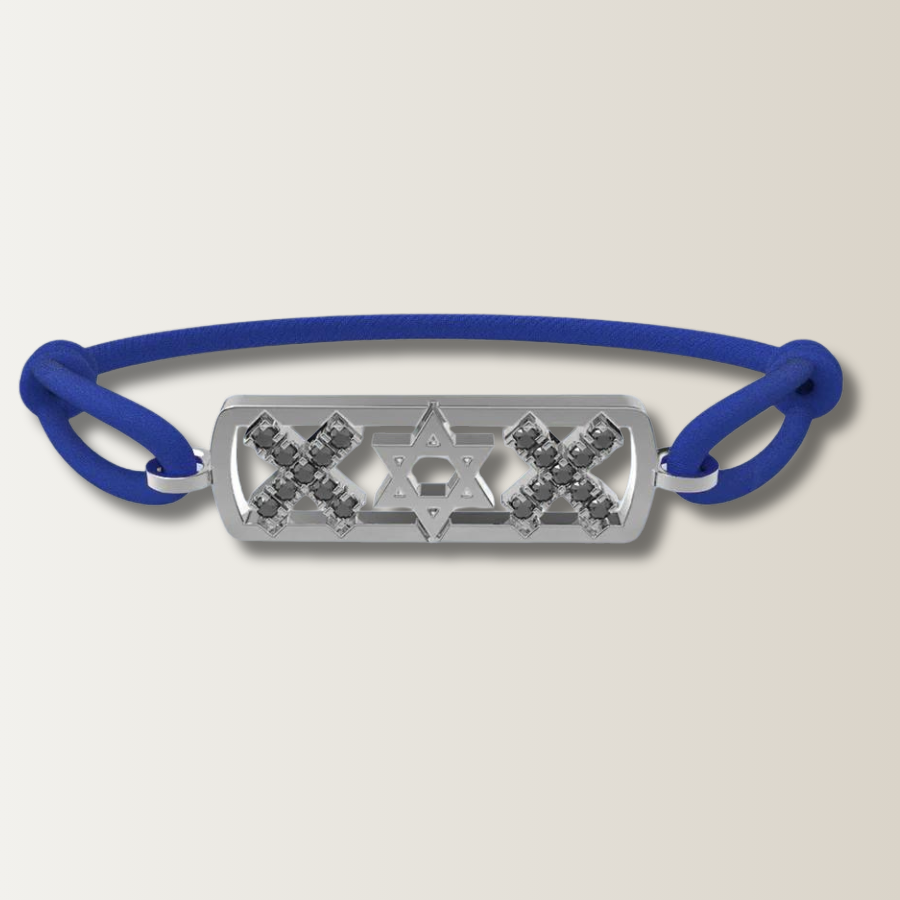 Amsterdamer David-Armband mit schwarzem Diamant