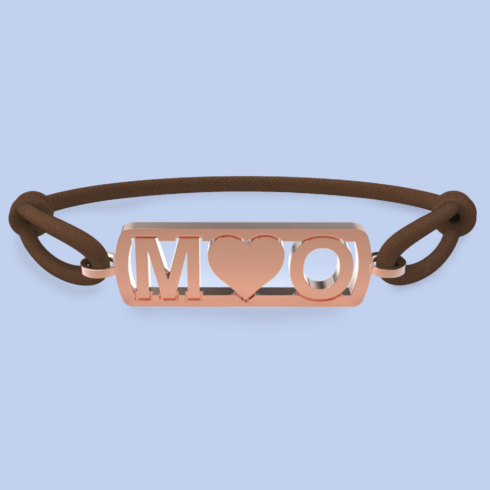 Initialenarmband mit Herz