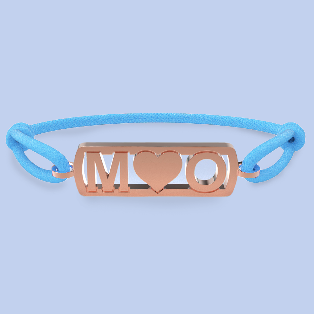 Initialenarmband mit Herz