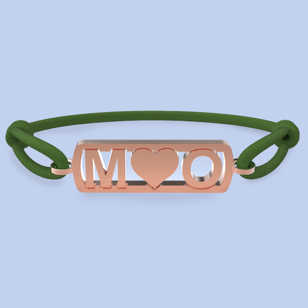 Initialenarmband mit Herz