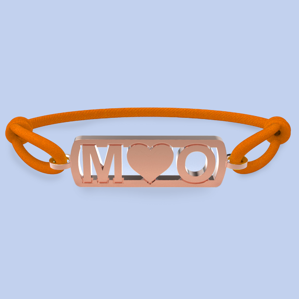 Initialenarmband mit Herz