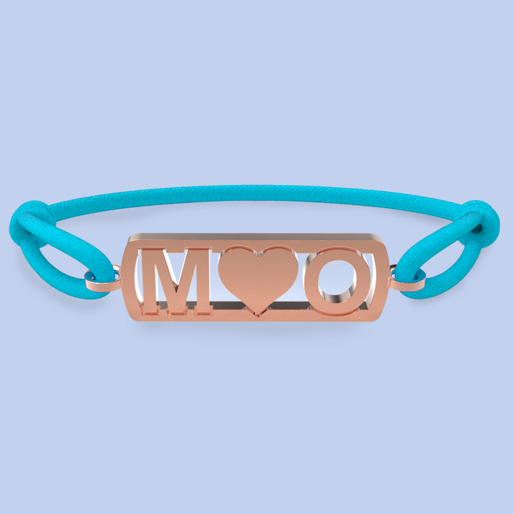 Initialenarmband mit Herz